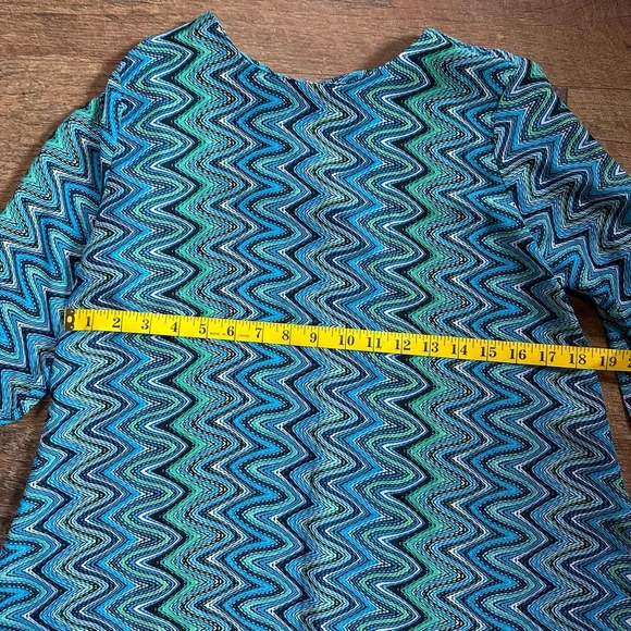 Women's The Limited Blouse Size S Blue Green Pattern Clearance - Picture 5 of 5